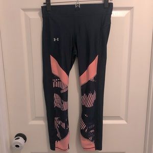 Under Armour navy Capri leggings. Sz M. VGUC